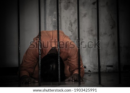 Male prisoner in the jail
