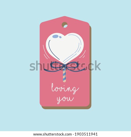 cute illustration valentine's day picture bright on colored background