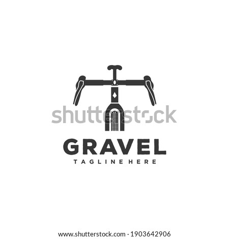 Gravel bike cyclocross bicycle logo design vector icon 