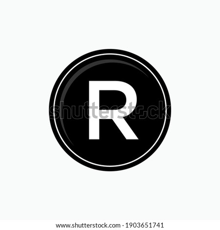Registered Icon - Vector Logo Template.