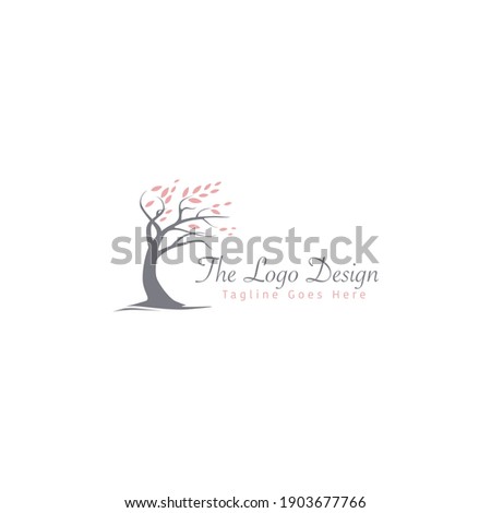 logo vector tree nature vintage template