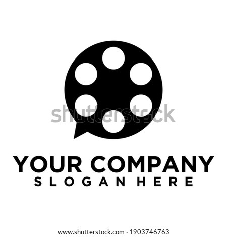 Chat icon with film strip design concept