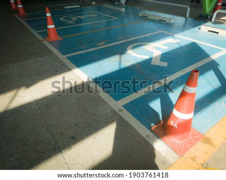 handicapped parking spot . Disabled Parking