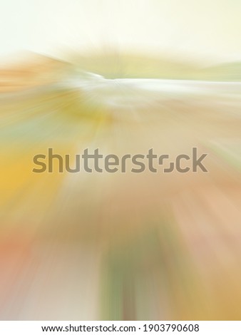 Abstract summer nature landscape. Motion blur background. Green nature background. BLURRED MOTION                   