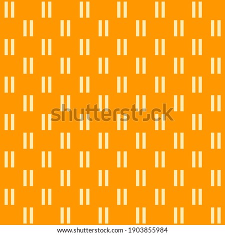 cream pause symbol on orange background repeat pattern