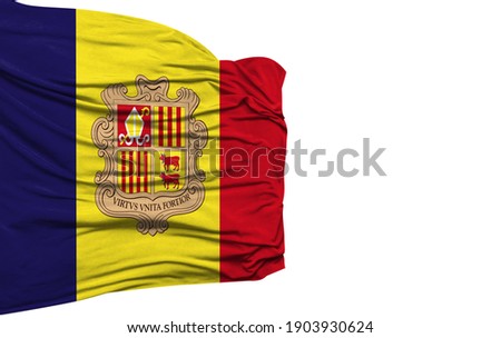 Andorra flag isolated on white background