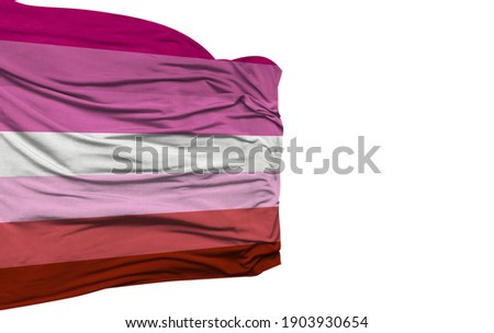 lesbian pride flag isolated on white background
