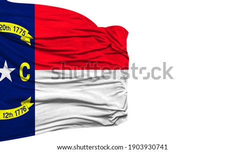 State of North Carolina flag isolated on white background