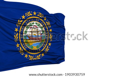 State of New Hampshire flag isolated on white background