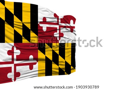 State of Maryland flag isolated on white background