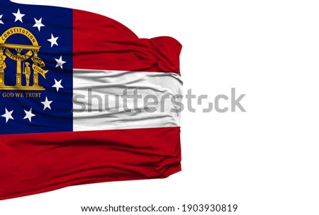 State of Georgia flag isolated on white background