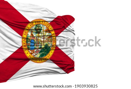 State of Florida flag isolated on white background