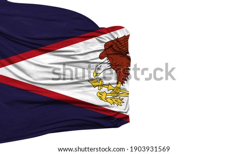 American Samoa flag isolated on white background