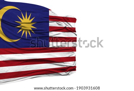 Malasia flag isolated on white background