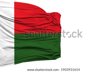 Madagascar flag isolated on white background
