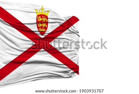 Jersey flag isolated on white background