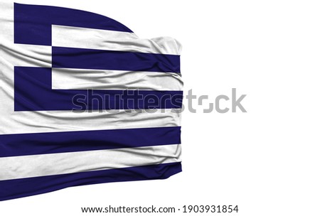Greece flag isolated on white background