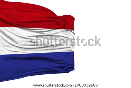 Netherlands flag isolated on white background