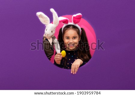 Portrait of Bunny Easter child