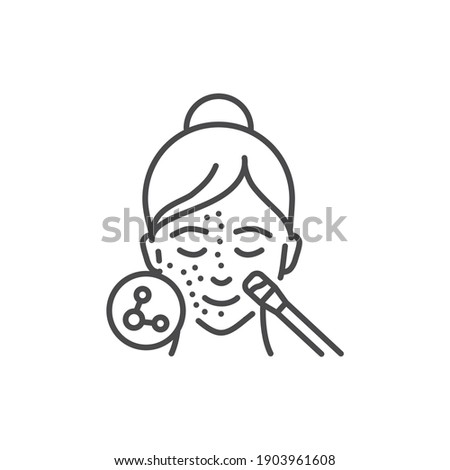 Chemical peeling face color line icon. Pictogram for web page, mobile app, promo. Royalty-Free Stock Photo #1903961608