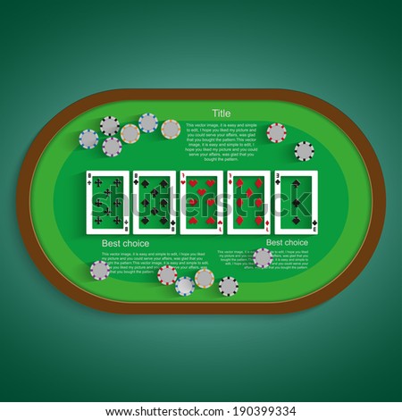Poker table with a combination of two pairs