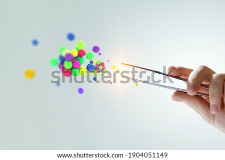 Science concept with sphere model