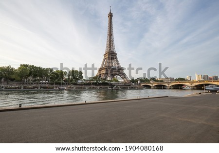 Eiffel tower with seine river,Paris Royalty-Free Stock Photo #1904080168