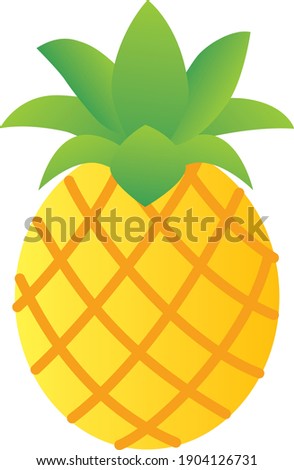 Illustration of the yellow pineapple