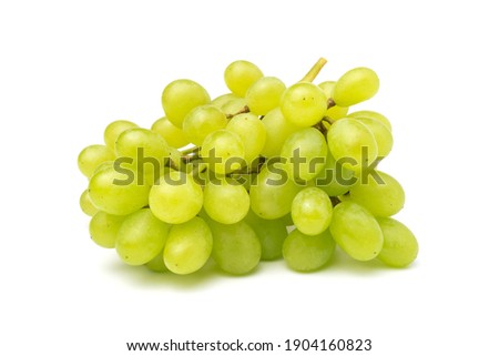 Green grapes solated on white background. Royalty-Free Stock Photo #1904160823
