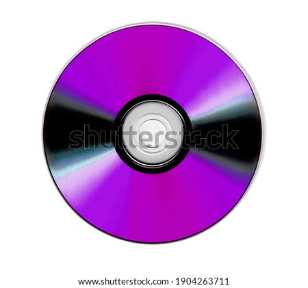 Media disc isolated on a white background. File storage in the past. Royalty-Free Stock Photo #1904263711