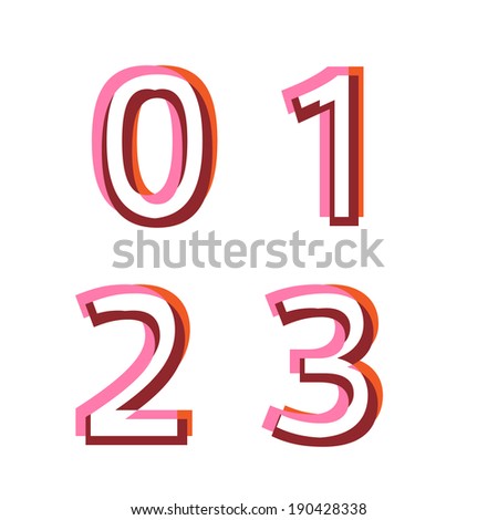 Vector abstract numbers 