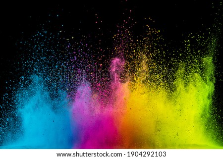 Colored powder isolated on black background. Abstract background. Royalty-Free Stock Photo #1904292103