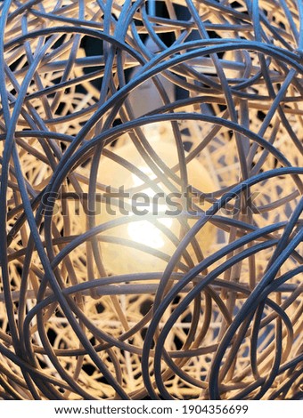 Part of the metal details of lamp Abstract
