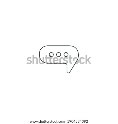Modern Minimalistic Chat Vector Line Icon. Simple dialog box outline icon for chatting or conversation concept. Speak symbol isolated on white background. Can be used for web and mobile.