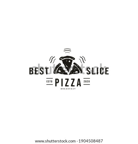 Best Slice Pizza,Pizzeria vintage retro logo design inspiration