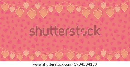Beautiful Vector background for Happy Valentine's Day, Women's Day, Mother's Day, and birthday greeting card design with heart ornaments