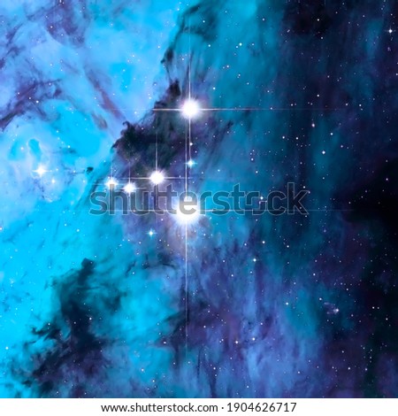 Star cluster, Star forming region, Space background, Elements of this image furnished by NASA. Retouched image.