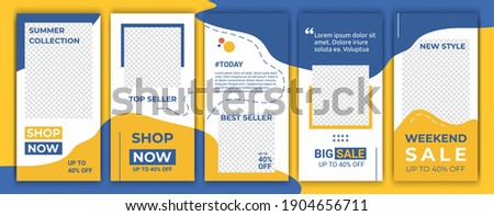 Banners bundle kit set of social media ig story. Layout for promotion. Geometric stories sale banner background, poster, flyer, coupon, layout composition gift card, smartphone templates Royalty-Free Stock Photo #1904656711
