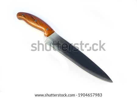 Chef's knife isolated on white background, picture for design