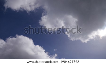 White Cloud on a Blue Sky Sunny Day