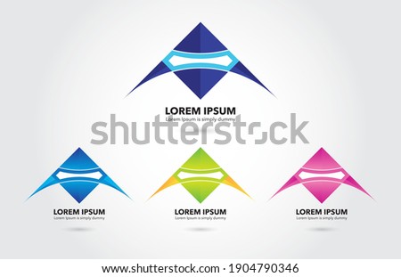 Abstract vector logo design template for Business Technology Science network and communication concept icon