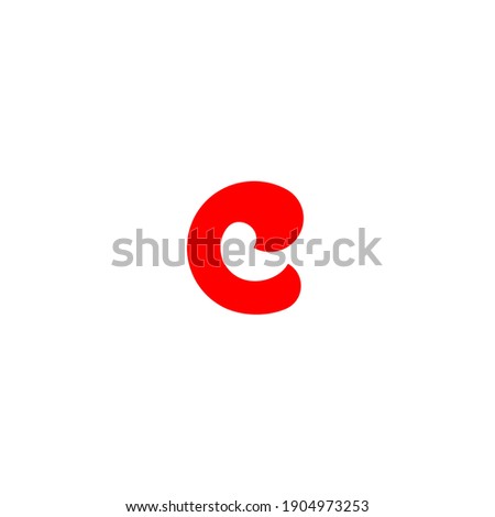 Simple minimal initial letter c vector logo design