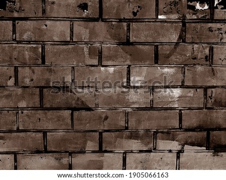 Brick. Brown brick. Background for design and presentations.