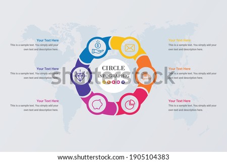 
Simple circle infographic elements vector image.