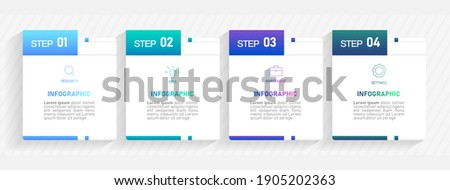 Business Infographic template. design with numbers 4 options or steps. Royalty-Free Stock Photo #1905202363