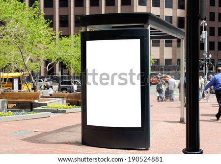 Outdoor advertising, bus shelter