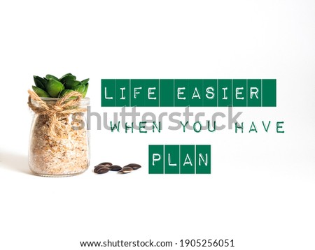 an image of plant inside pot and quote