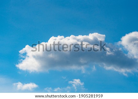 Nature background. Beautiful blue sky with cloud background.