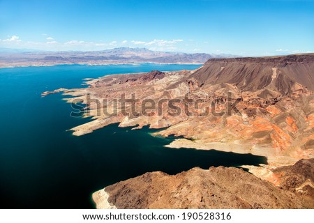 Aerial view of Lake Mead Royalty-Free Stock Photo #190528316