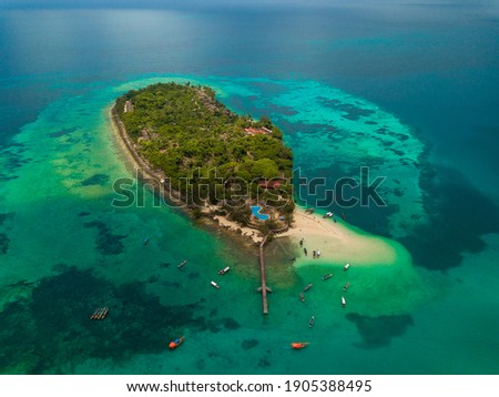 aerial picture of prison island zanzibar